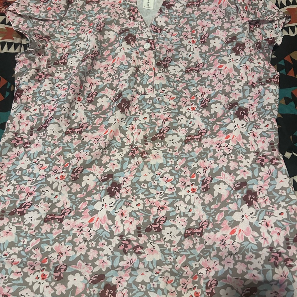 Floral Button-Up Blouse